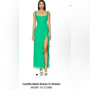 Lucille Vibrant Green Maxi Dress